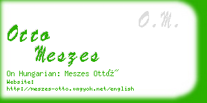 otto meszes business card